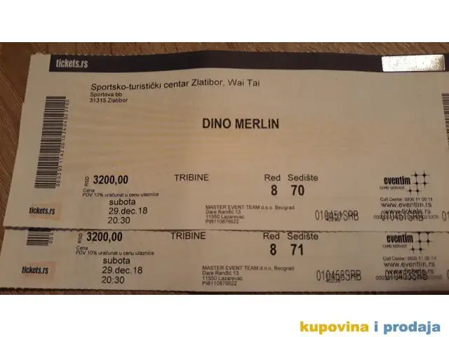 Karte za koncert Dina Marlina, Zlatibor - 1