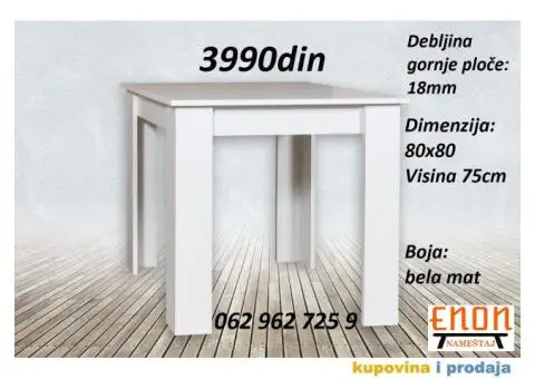 Trpezarijski stolovi, proizvođačke cene - 1/10