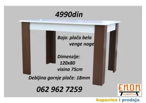 Trpezarijski stolovi, proizvođačke cene - 6/10