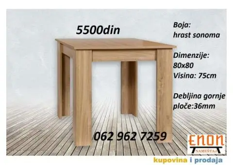 Trpezarijski stolovi, proizvođačke cene - 7/10