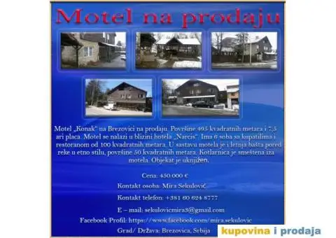 Motel „Konak“ na Brezovici na prodaju - 1/8