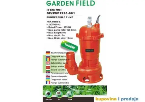 Potapajuća pumpa Garden Field 1950w sa drobilicom - 1/5
