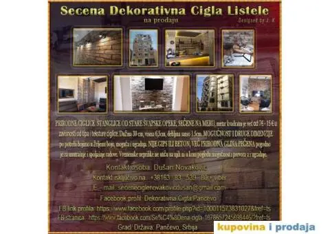 Sečena Dekorativna Cigla Listele - 1/10