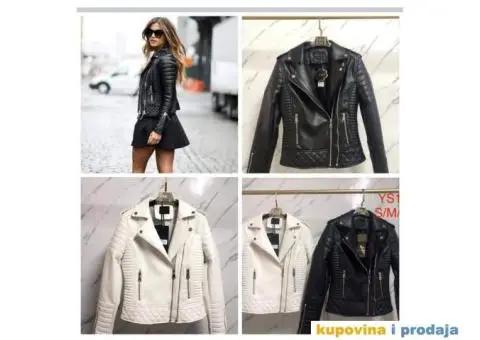 Bela jakna od eko kože - 3/3