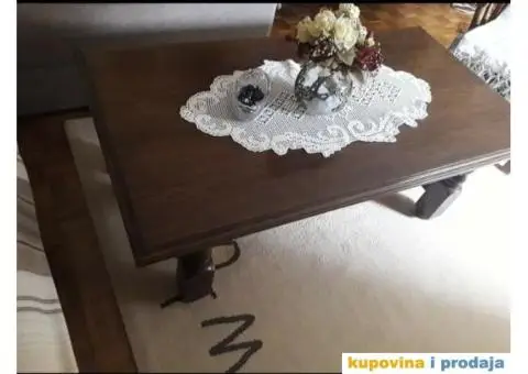 Sto za dnevni boravak puno drvo, Slavonski hrast kao nov - 2/4