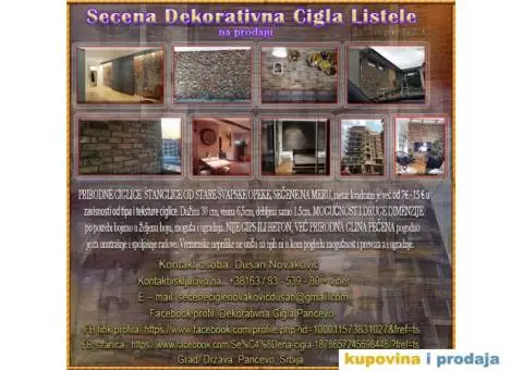 Secena Dekorativna Cigla Listele na prodaju - 1/7