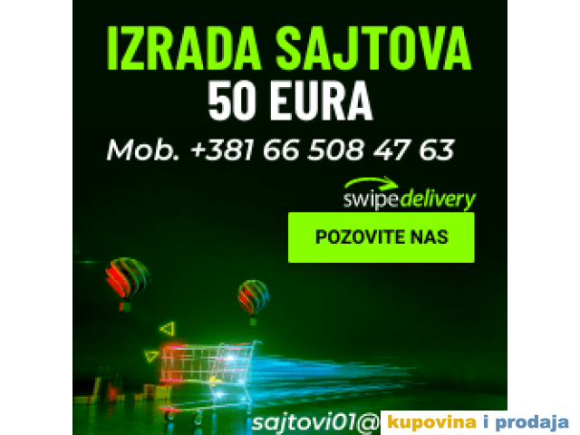 Povoljna izrada sajta, 50 eura Povoljna izrada sajta, 50 eura