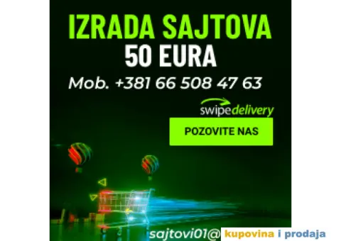 Povoljna izrada sajta, 50 eura