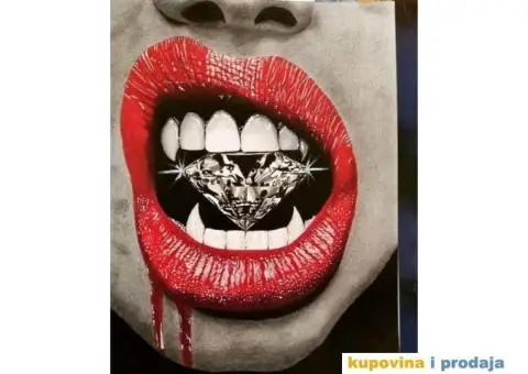 Portret Dijamant u ustima uramljeno