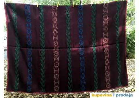 Ručni rad - Etno ćilim / vuneni prekrivač (146 x 208 cm)