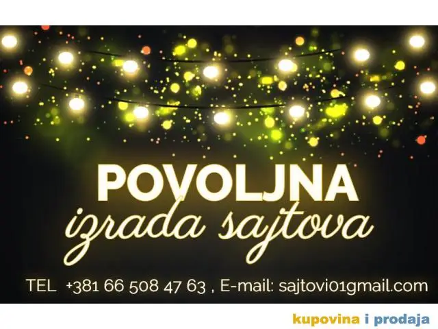 Povoljna izrada sajta cena od 100€ - 1