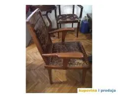 Unikatna Art Deco stolica- krokodil koza