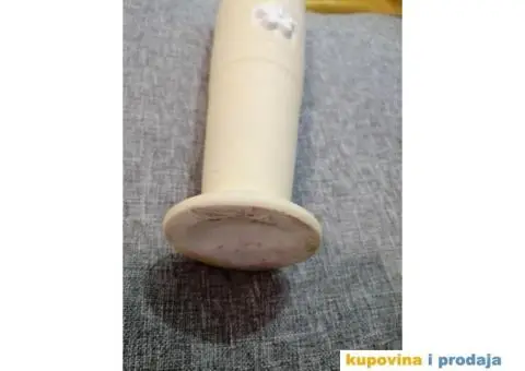 Vaza od gline sa belim cvetom, žuta visoka - 11/11