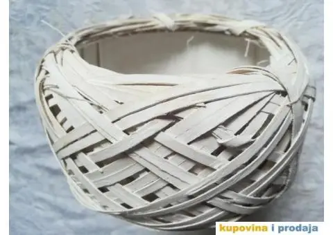 Bela korpa pletena kao nova,za razne sitnice ili dekoraciju - 8/9