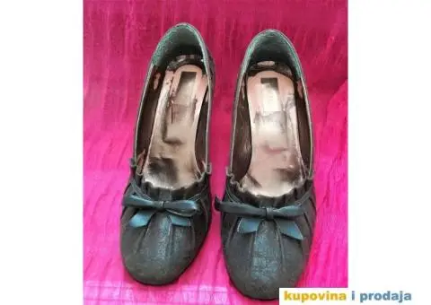 Cipele vel 37, izvrnuta koža braon boje - 2/11