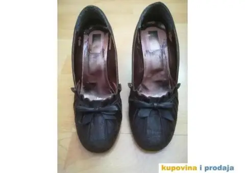 Cipele vel 37, izvrnuta koža braon boje - 4/11