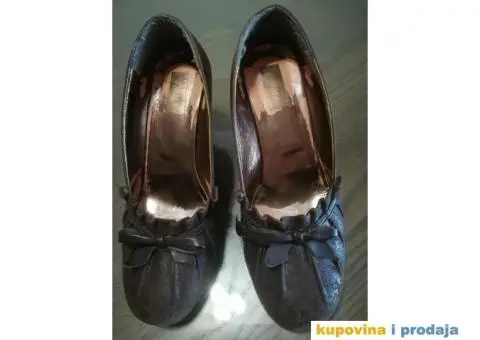 Cipele vel 37, izvrnuta koža braon boje - 6/11