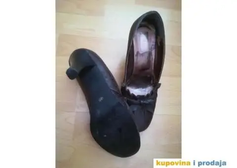 Cipele vel 37, izvrnuta koža braon boje - 10/11