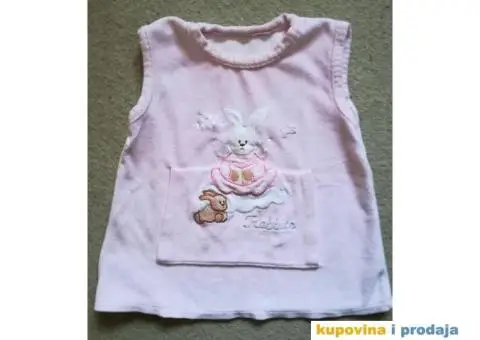 Haljina plišana vel 4, roze - 7/9