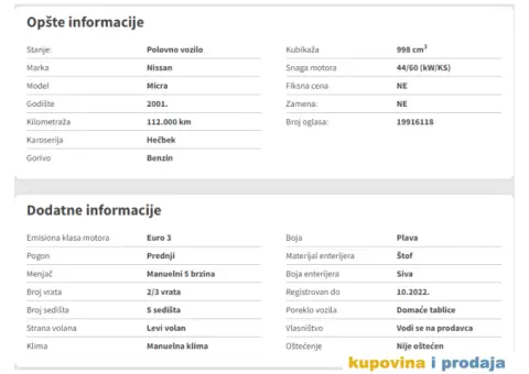 Nissan Micra 1.0 2001 - 13/13