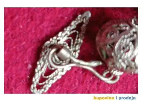 Savrseno ocuvano! Staro Srebro filigran dugmad za kosulju - 2/4