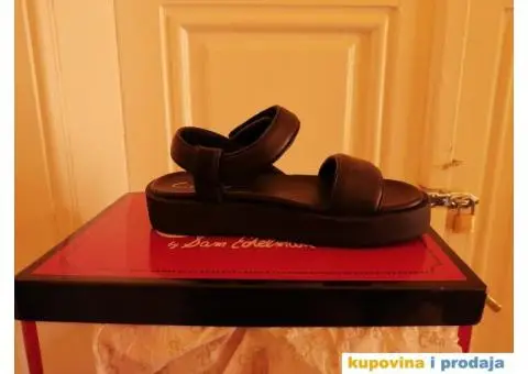 Ženske  kožne crne  sandale; potpuno nove; nikada obuvene; br 37 - 2/3