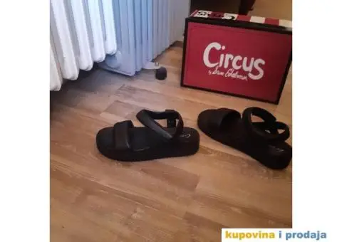 Ženske  kožne crne  sandale; potpuno nove; nikada obuvene; br 37 - 3/3