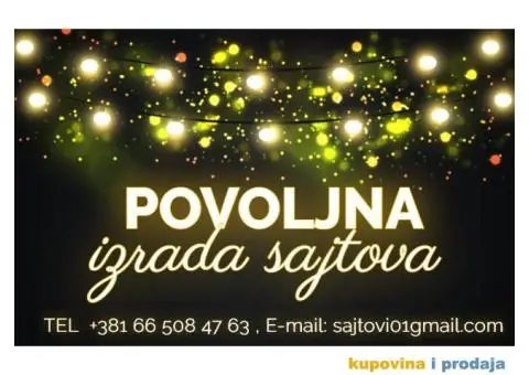 Izrada sajta cena 100€