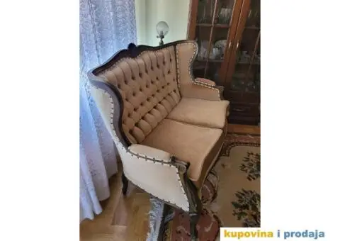 Stilski namestaj: dvosed, dve fotelje i sto - 3/6
