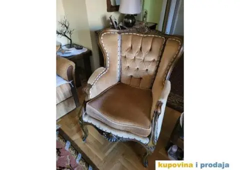 Stilski namestaj: dvosed, dve fotelje i sto - 4/6
