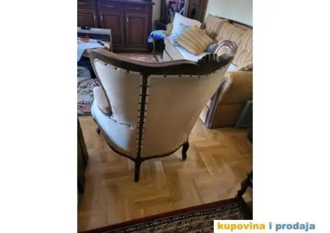 Stilski namestaj: dvosed, dve fotelje i sto - 6/6