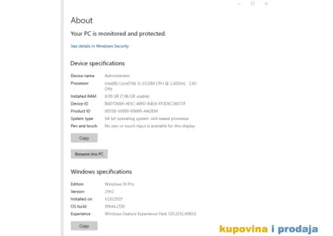 PRODAJEM POLOVAN FUJITSU LIFEBOOK Series 5 - 5/12