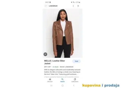 Prelepa kozna jakna cuvenog brenda, placena vise - 1/4