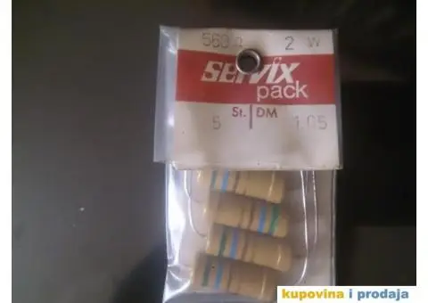 Carbon Servix 0,5W 1W 2W NOS Više Vrednosti - 4/15