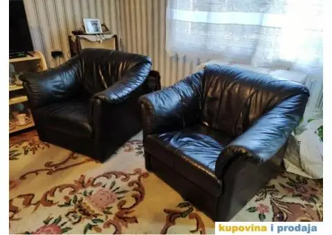 Kožna garnitura trosed i dve fotelje - 3/3