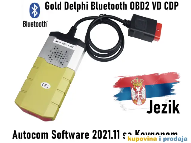 NOVO - Bluetooth Zlatni Delphi 2021.11 OBD2 Dijagnostika - 1