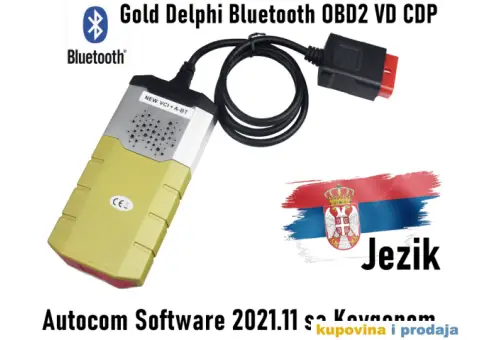 NOVO - Bluetooth Zlatni Delphi 2021.11 OBD2 Dijagnostika - 1/15