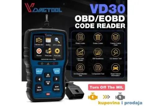 NOVO - VDIAGTOOL VD30 OBD2, OBDII EOBD Auto Dijagnostika - 2/15