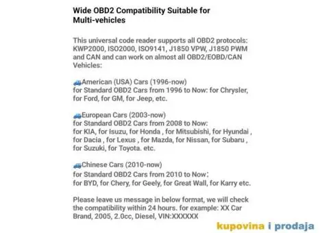 NOVO - VDIAGTOOL VD30 OBD2, OBDII EOBD Auto Dijagnostika - 13/15