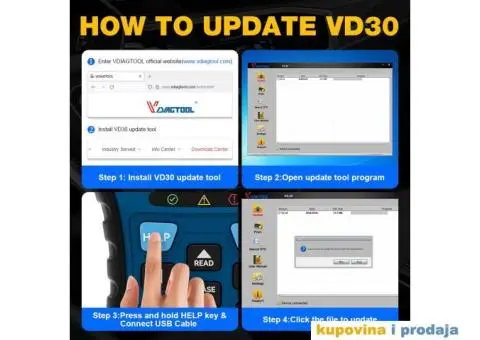 NOVO - VDIAGTOOL VD30 OBD2, OBDII EOBD Auto Dijagnostika - 14/15