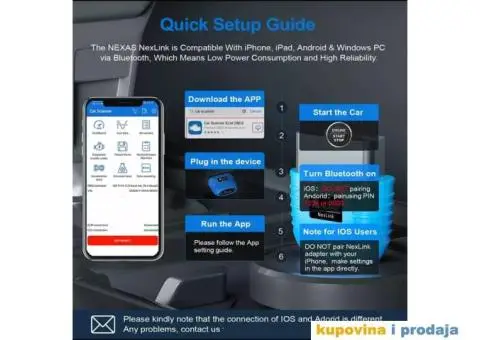 NEXAS NexLink Bluetooth IOS & Android & PC OBD2/EOBD Dijag - 4/15