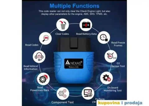 NEXAS NexLink Bluetooth IOS & Android & PC OBD2/EOBD Dijag - 6/15