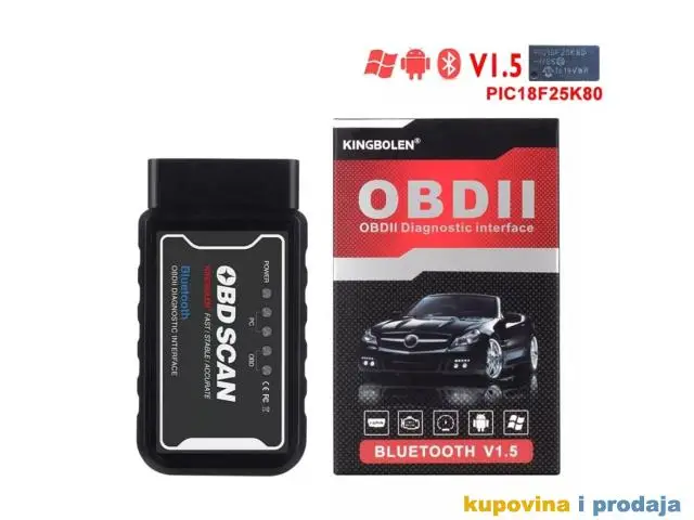 Bluetooth OBD SCAN Elm327 OBD2 PIC18F25K80 Čip Dijagnostika - 1