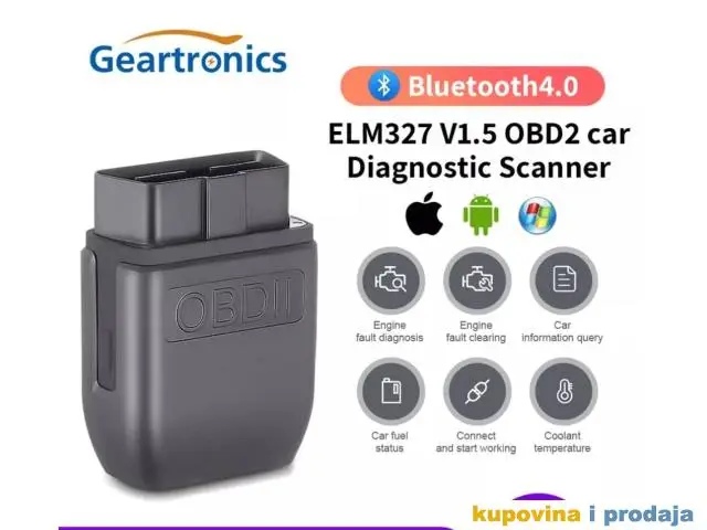 ELM327 V1.5 OBD2 Bluetooth Dijagnostika za IOS Android - 1