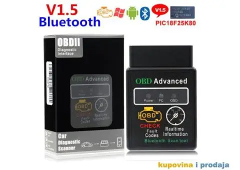 Bluetooth ELM327 HHOBD2 OBDII V1.5, 25k80 cip - 1/12