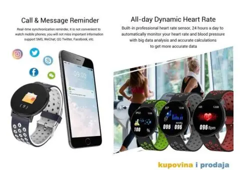 V6 Plus Bluetooth Smart Fitnes Watch - 8/15