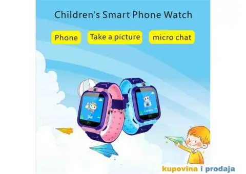 Deciji Smart Sat Q12B, lbs Pracenje, Sim Kartica, 2G,SOS - 9/15