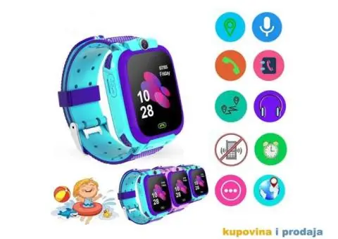 Deciji Smart Sat Q12B, lbs Pracenje, Sim Kartica, 2G,SOS - 10/15