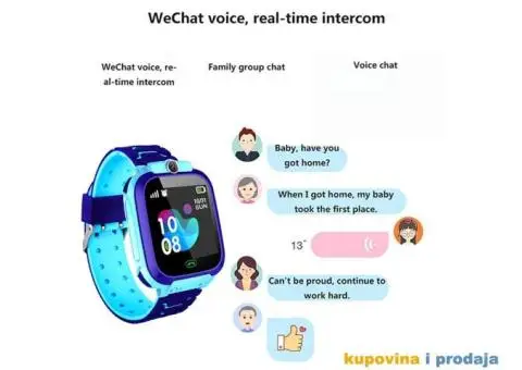 Deciji Smart Sat Q12B, lbs Pracenje, Sim Kartica, 2G,SOS - 11/15