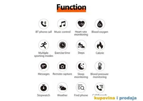 V4 Unisex Bluetooth Fitnes Smart Watch, Bluetooth Pozivi - 13/15